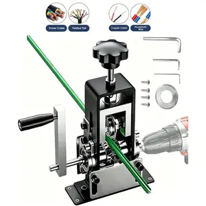 Heavy Duty Manual Wire Stripping Machine, Dual Mode Hand Crank & Drill Powered, Efficient Copper Wire Peeler for Scrap Recovery
