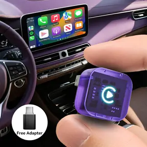 CarPlay Android Auto Wireless Adapter - Turn Wired to Wireless, Ultra-Small 21mm, Plug & Play, Low Delay, Keep Steering-Wheel Buttons