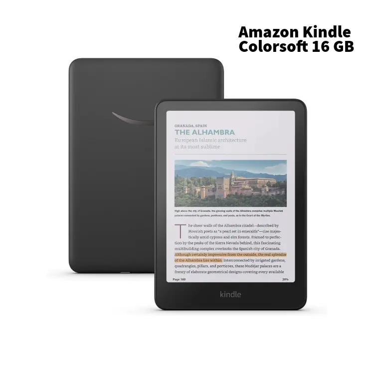 Amazon Kindle Colorsoft 16 GB, 7" Glare-Free Display, with Color Display and Adjustable Warm Light, Black