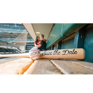 Custom Baseball & Bat for Engagement or Wedding Photos