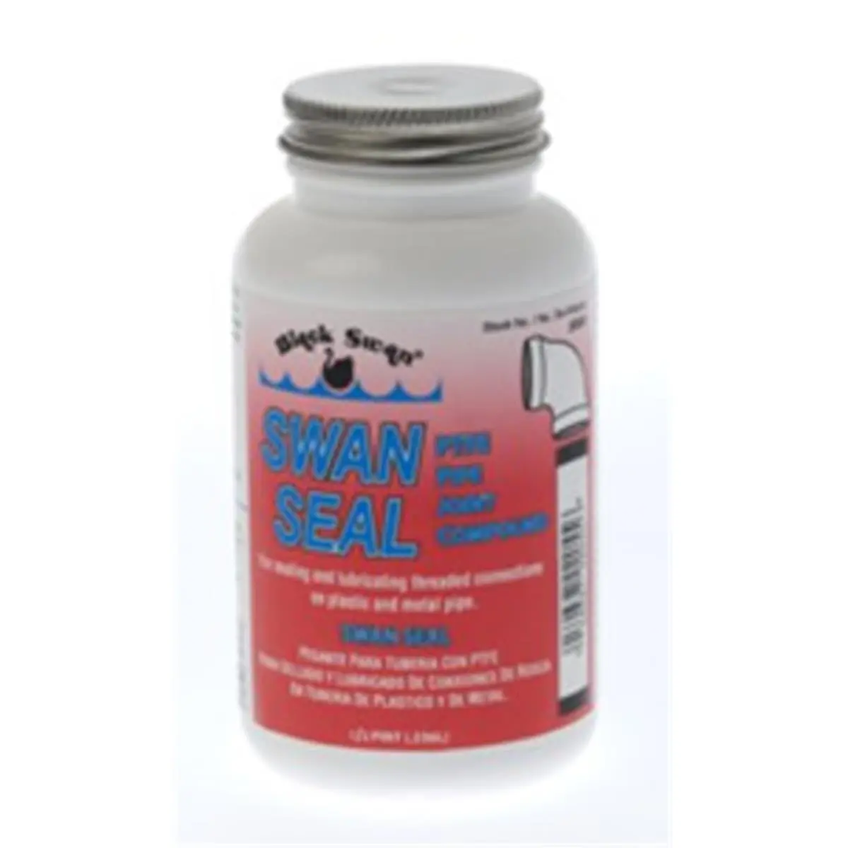 Black Swan Manufacturing 02055 8oz PTFE Pipe Joint Compound - Smooth, Paste, Durable, Grit-Free, Homogenized, Film-Forming, Leak-Proof, Crack-Resistant Home Improvement Building Supply Pipe Sealant