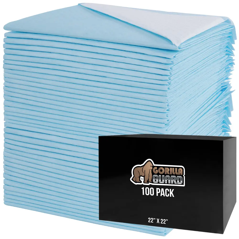 Gorilla Guard Disposable Puppy Pads, 5 Layer Pee Pads for Dogs, Absorbent Diaper Changing Pad, Dog Potty Training Supplies, Quick Dry Pet Housebreaking Essentials for Puppies