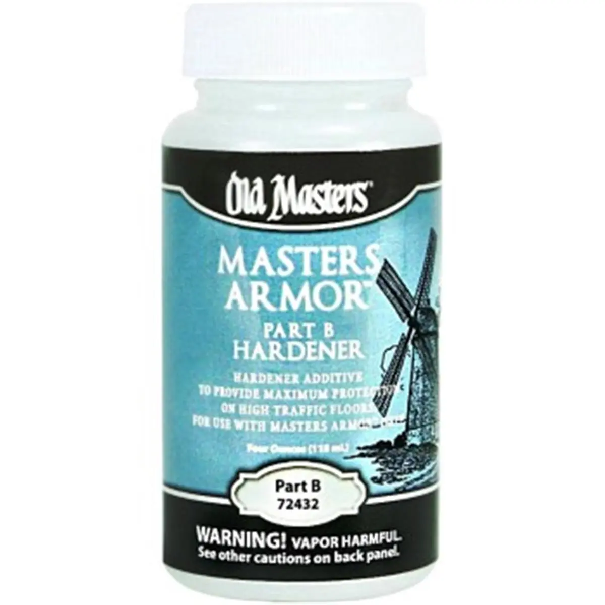 212 MAIN Old Masters 292666 4oz Liquid High Traffic Polyurethane Hardener - Automotive & Motorcycle Paint Care Protector, Maximum Protection, 72-Hour Hold, Compatible with Armor (Optional Mix Required, Included Bars for Floors/Table Tops), 72 Hours