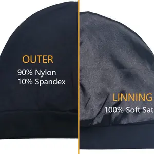 Satined lining Hair protection Skull cap