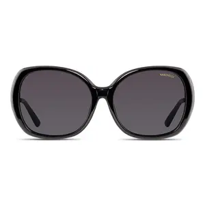 Vakenelli Lorenza Oversized Sunglasses - Unstoppable Design for Quiet Power & Enhanced Command - Black Frame with Dark Lenses