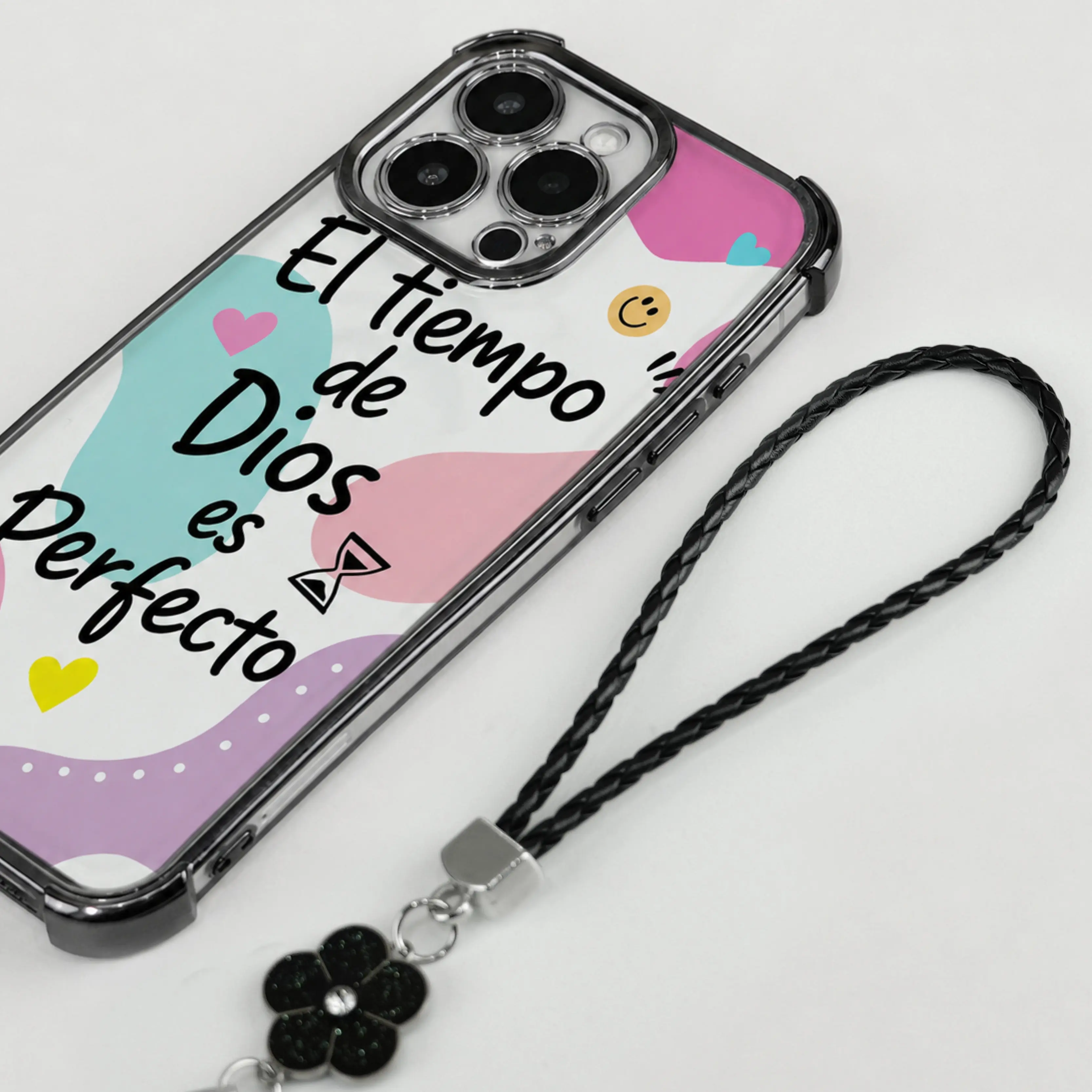 Divine Timing El Tiempo de Dios Aesthetic Pastel Crystal Clear Shockproof Phone Case with Reinforced Corner Protection for iPhone 17/16/15/14/13/12/11/pro/max/plus/xsmax Samsung S25/S24/S23/S22 ULTRA  ,Summervibes summerwins 985