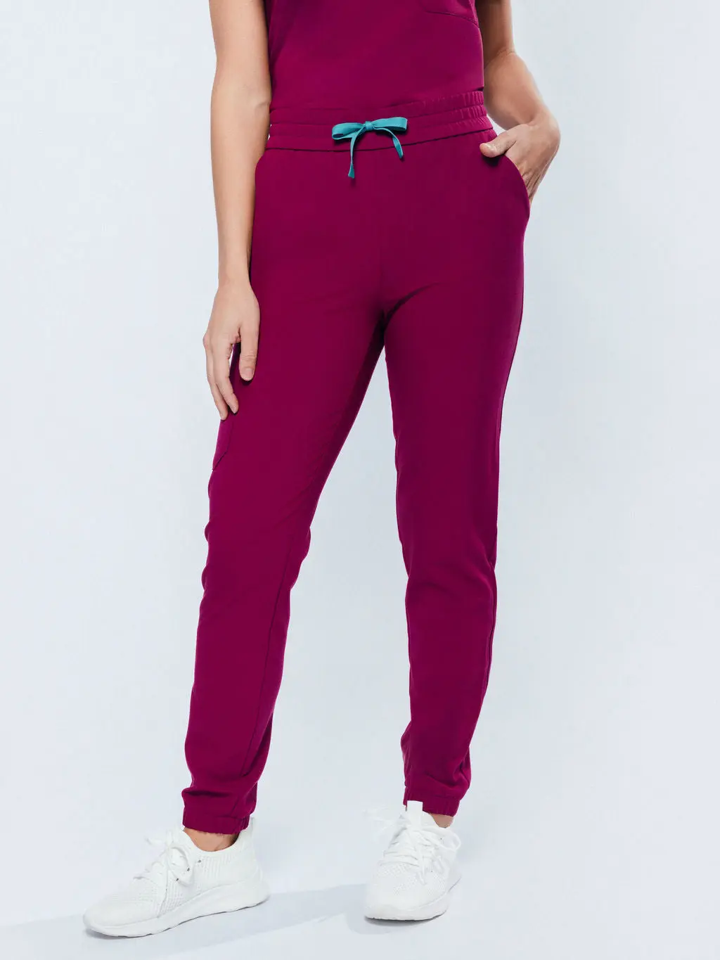 Clover Jogger Women's Maroon Scrub Pants