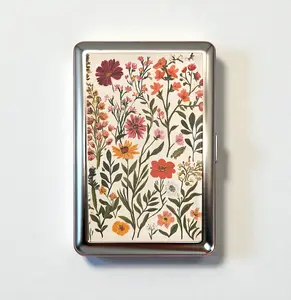 Vintage Wallet Card Holder - Versatile Case Stash Tin Box Metal Trinket Wallet Business Card ID Holder Office Accessories Multifunctional Stationery