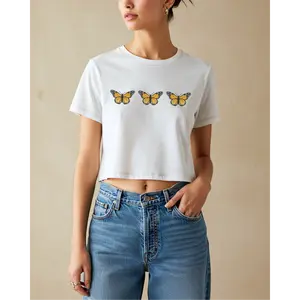 Crop Top Y2k Monarch Butterfly Crop Tee Yellowjackets shirt Y2k Crop Top 90s babytee y2k merch Shauna Shipman Yellowjackets Jackie Taylor