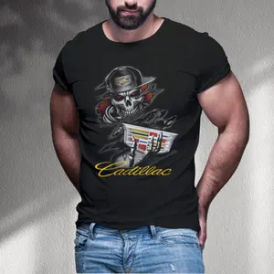 Cadillac Skull Graphic T-Shirt Streetwear Car Enthusiast Tee - Fit for All - Fashion for All Tastes - Limited Edition Prints - Pick Your Shade