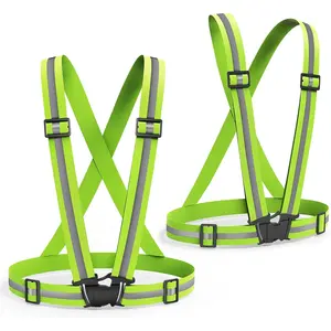 2 Pack Reflective Safety Vest – Adjustable High Visibility Running Vest for Cycling, Walking & Outdoor Activities