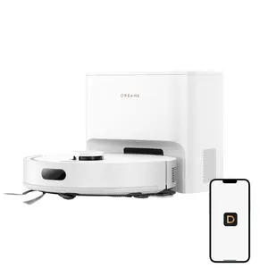 DREAME D20 Air Plus/ D20 Plus Robot Vaccum and Mop Combo with 20,000Pa Suction, Anti-Tangling Tech, Auto-Emptying Dock, Deep Carpet Cleaning and Smart Navigation Black