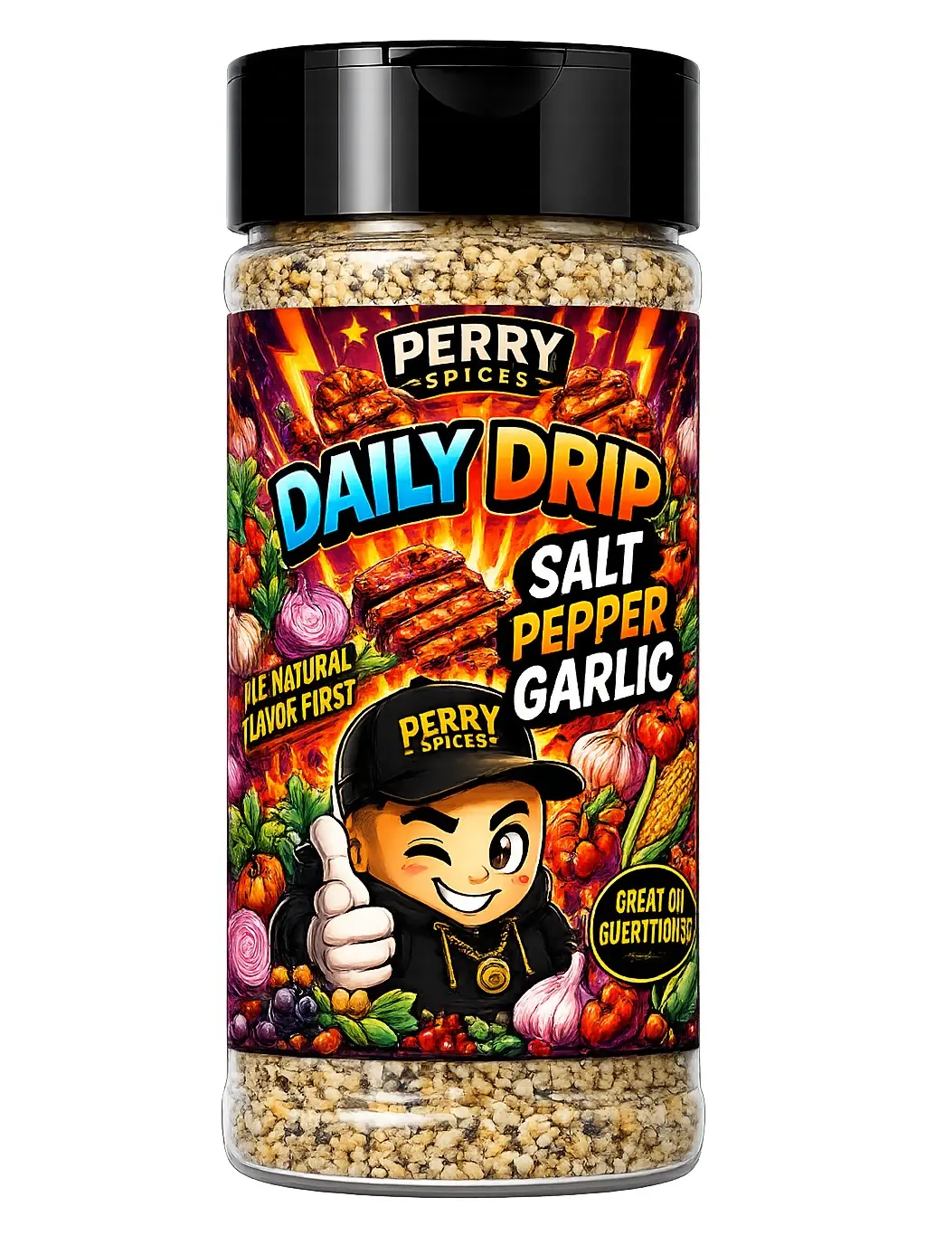 Daily Drip – All Natural Salt, Pepper & Garlic (SPG) Seasoning | Perry Spices