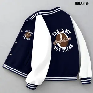 Holafish Girls' Baseball Jacket Kids Baseball Jackets Suitable for you who love sports Coat New Design Casual for Boys and Girls Regular Fit Comfortable All-Season Novelty Top Fun Quirky Winter Wear in Polyester