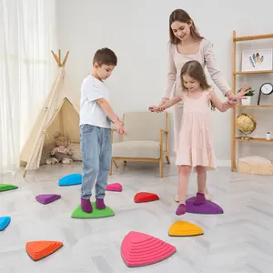 Special Supplies Stepping Stones Primary Colors Durable Set for Kids Indoor Outdoor Fun Creative Play Balance Coordination Strength Building