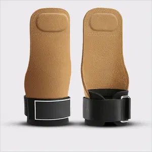 1 Pair 3.5MM Double Layer Genuine Leather Weight Lifting Training Gloves, Anti-Slip Strength Workout Gloves for Men & Women, Enhanced Grip Palm Protection Gym Accessories for Deadlift, Weightlifting & Heavy Fitness Training