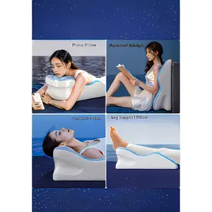 Ergonomic Couple Pillow, Half-Lying Backrest + Butt Support + Lumbar Pad, Multi-Position Sofa Headrest, All-Season, Washable, Durable