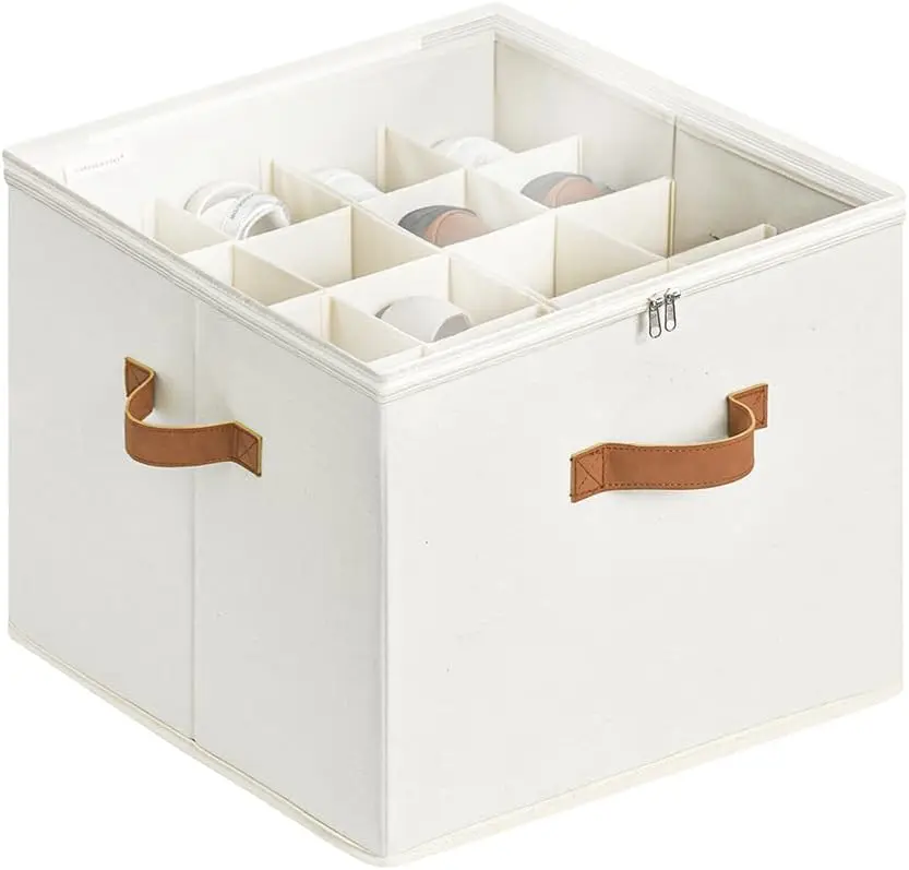 16-compartment fabric shoe storage box, no assembly required, lightweight storage box with large capacity, durable shoe organizer suitable for home, wardrobe, and entryway use