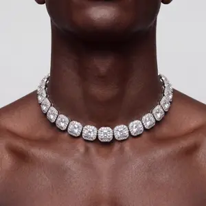 [ICE HUE] 12mm/9mm 18K Gold Vacuum Plated Copper Sugar Tennis Necklace with 5A+ Sri Lanka Colorful Zircon, Miami-Italy-Mexico & Micro Inspired, Chic Gold Jewelry for Women & Men, Men's Jewelry, Jewellery, Luxury Daily Wear Gift,summervibes