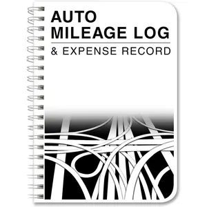 Mileage Log Book Auto Mileage Expense Record Notebook for Taxes - 126 Pages - 5'' X 7'' Wire-O (LOG-126-57CW-A(Mileage))