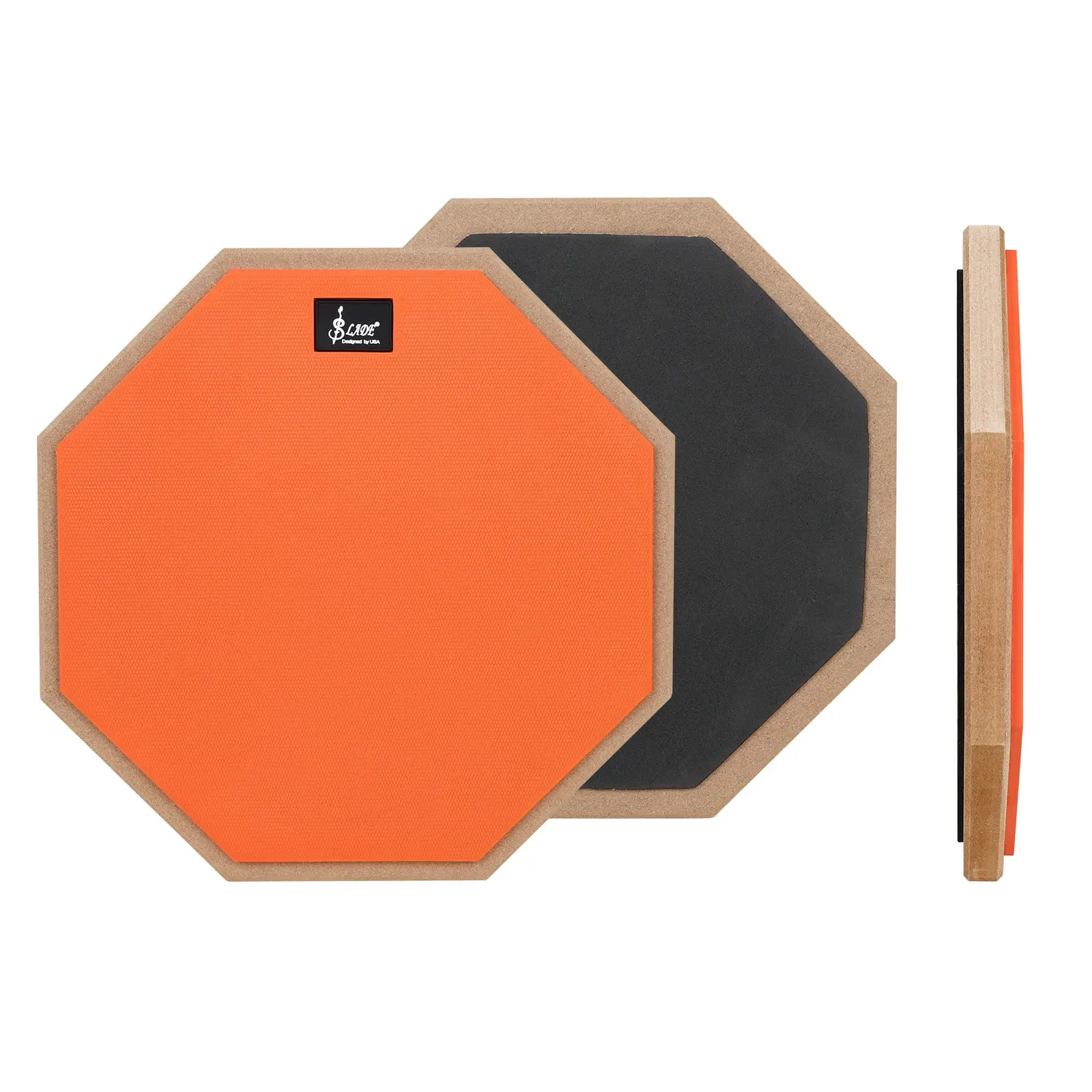 Slade Md197 12 Inch Rubber Drum Pad, Shock Absorbing Silent Drum, Lightweight Portable, Ideal for Beginners and Stage Rehearsals
