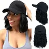 MY-LADY Women's 8-Inch Glueless Wavy Bob Wig - Heat-Resistant Synthetic Soft Wig with Adjustable Baseball Cap Extensions, Tape, Blonde, Multi-Color for Adult Female Fashion Accessories, Parties & Daily Wear, Synthetic Soft Wigs