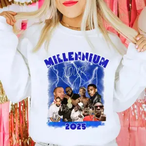Millennium 2025 Tour Fan, Gift, Concert Tshirt, Unisex Sweater Pullover Tee Fit Cotton