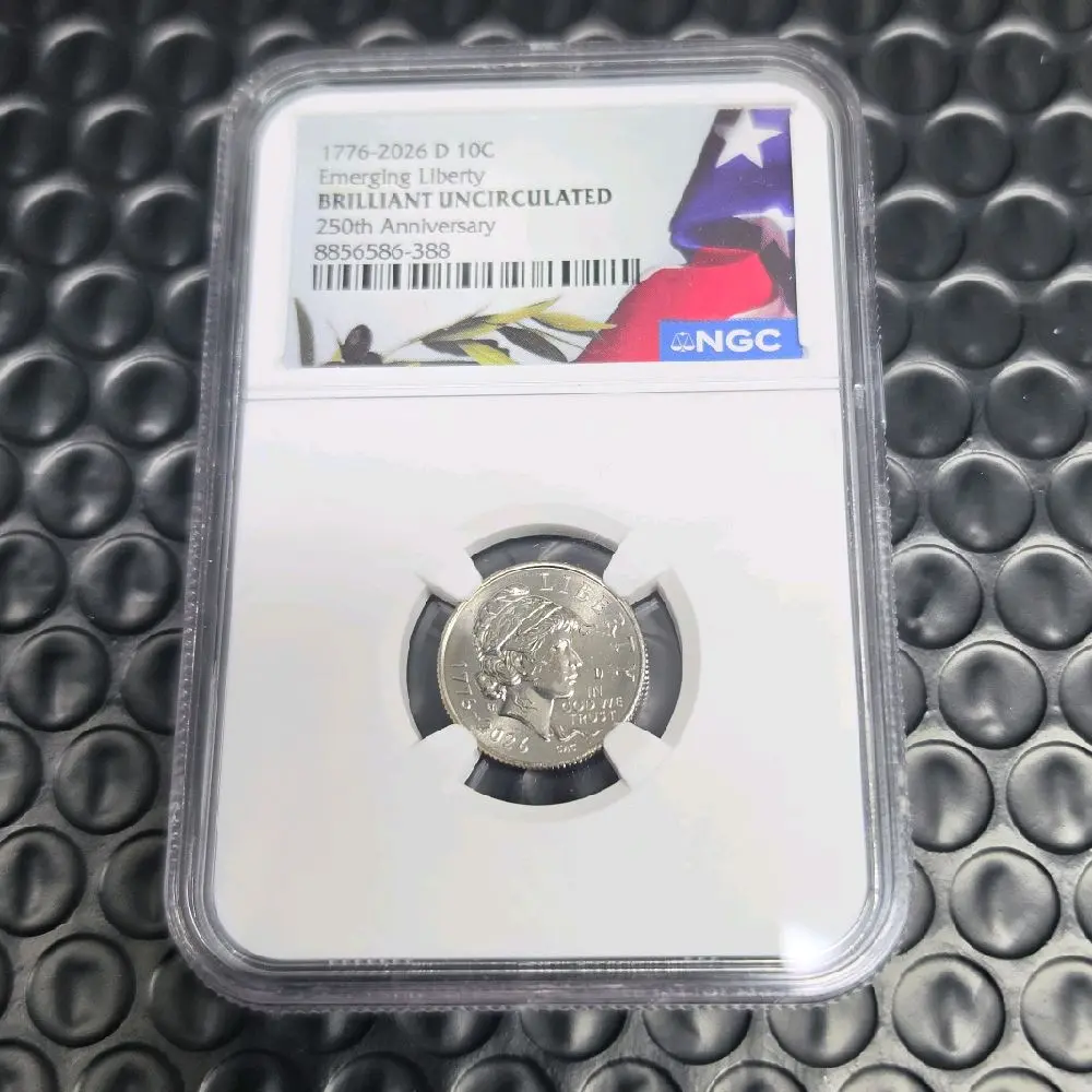1776-2026 D Emerging Liberty 10c Dime, NGC, Brilliant Uncirculated, 250th Anniversary Graded Non-Circulating US Collectible Coin