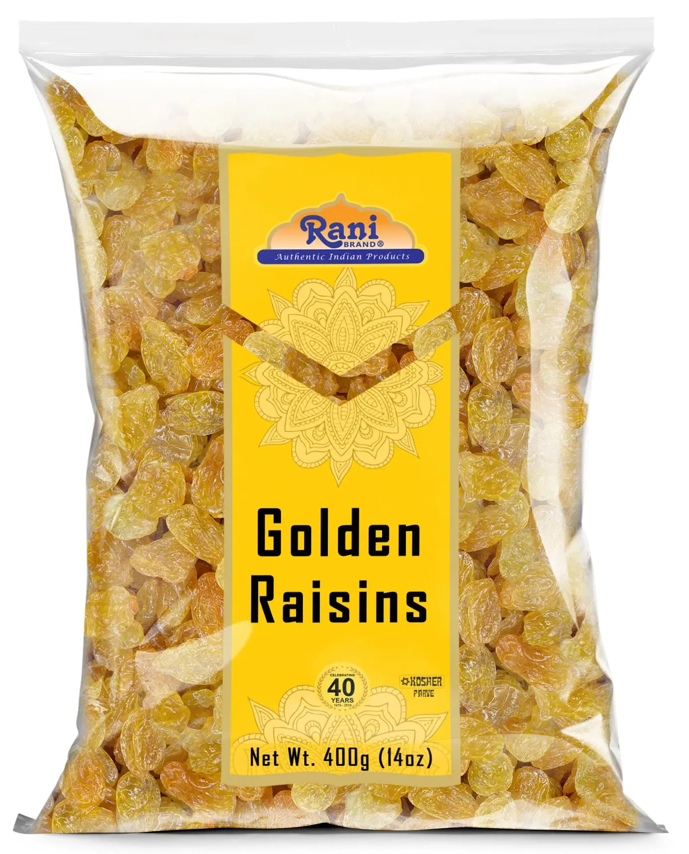 Rani Golden Raisins 14oz (400g) ~ All Natural | Gluten Friendly | NON-GMO | Kosher | Vegan | Product of USA