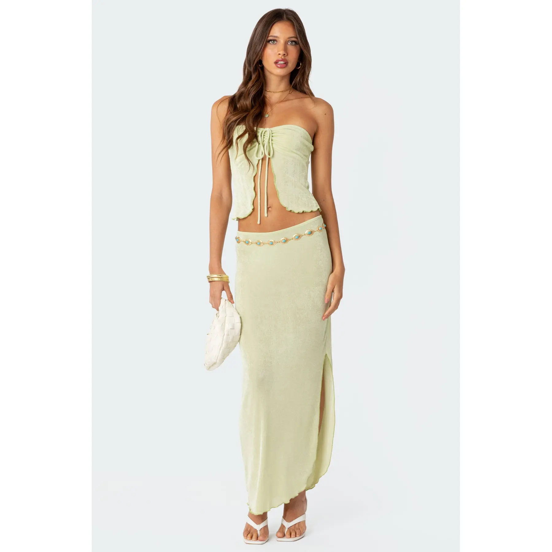 Milan Slitted Maxi Skirt