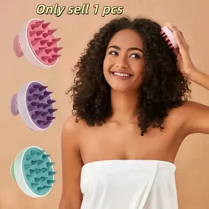 Silicone Scalp Massager and Hair Brush, Soft Silicone Brush, Dry Wet Exfoliating Brush, Head Massage Cleaning Tool, Unisex All Hair Types