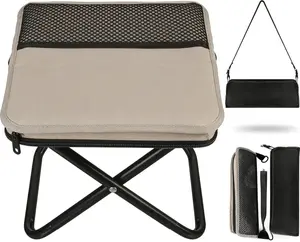 Portable Folding Camping Stool Lightweight Compact Outdoor Travel Seat with Carry Bag Foldable Camping Chair Heavy Duty Support 265 lbs Easy Carry Stool for Hiking Fishing Beach Picnic Outdoor Use