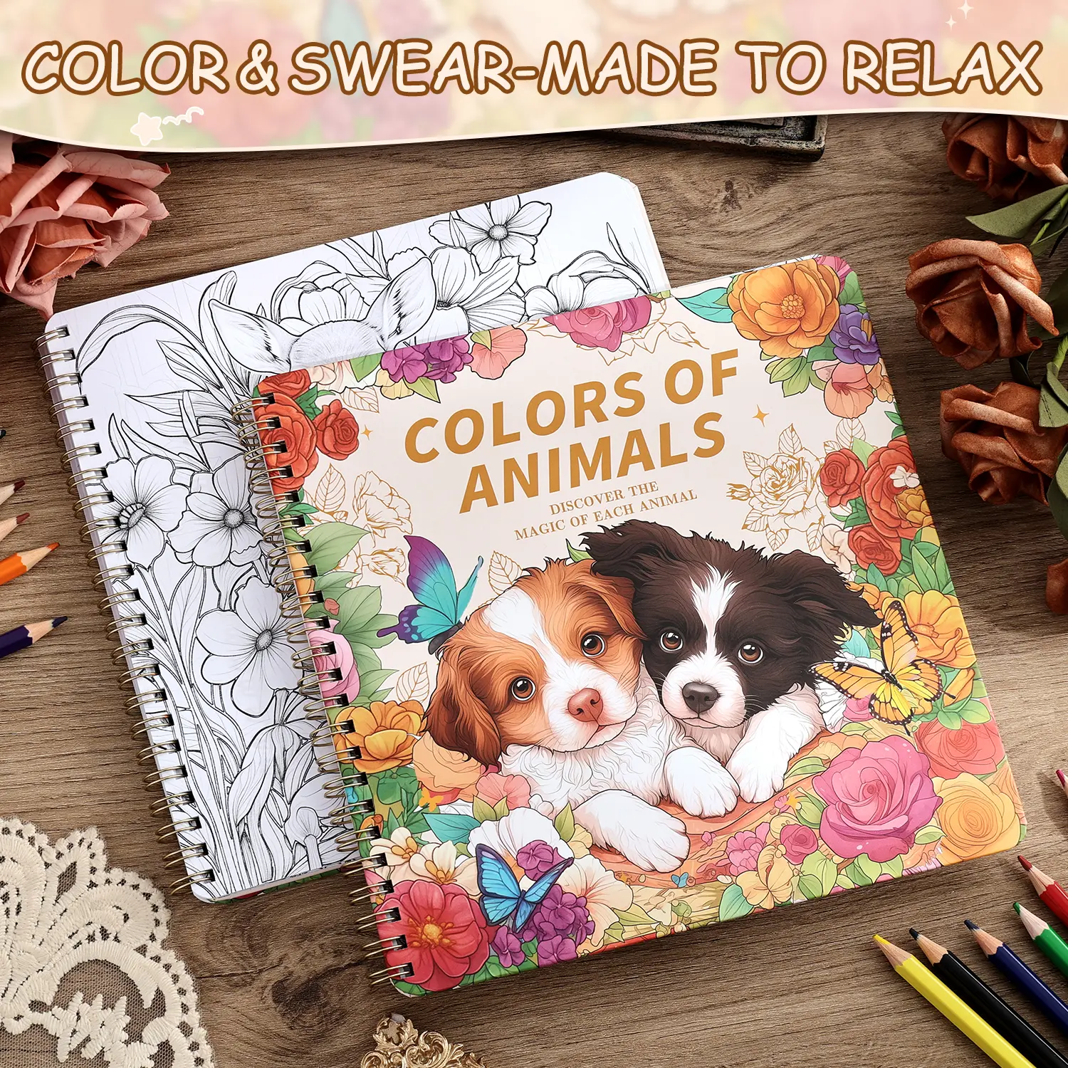 Women's Coloring Book 30 Pages Butterfly & Flower Pattern Coloring Books for Adults to Relax and Relieve Anxiety, Gift for Mother's Day, Birthdays, Christmas, Anniversaries