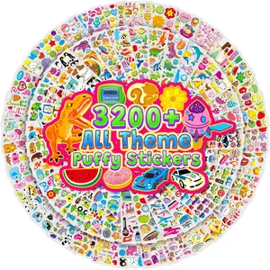 3200+ Stickers for Kids, 3D Puffy Sticker, 64 Different Sheets, Cute Animals Stickers for Boys Girls Teachers, Classroom Reward, Craft Scrapbooking, Party Gift