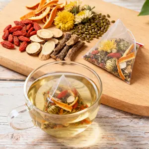 Chrysanthemum Tea - Chrysanthemum & Chicory Herbal Tea, Instant Brew, Orange Peel & Chrysanthemum, Cooling & Soothing, Pure Natural Ingredients, Tea Bags, Christmas & Thanksgiving Value Pack