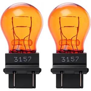 4157NA Bulbs 12v 27/7w Amber Car Light Bulbs Parking Turn Signal Daytime Running Lamp Auto Signal Bulb 2 Pack Fit for F150 F250-F350 Fiesta Expedition Grand Cherokee