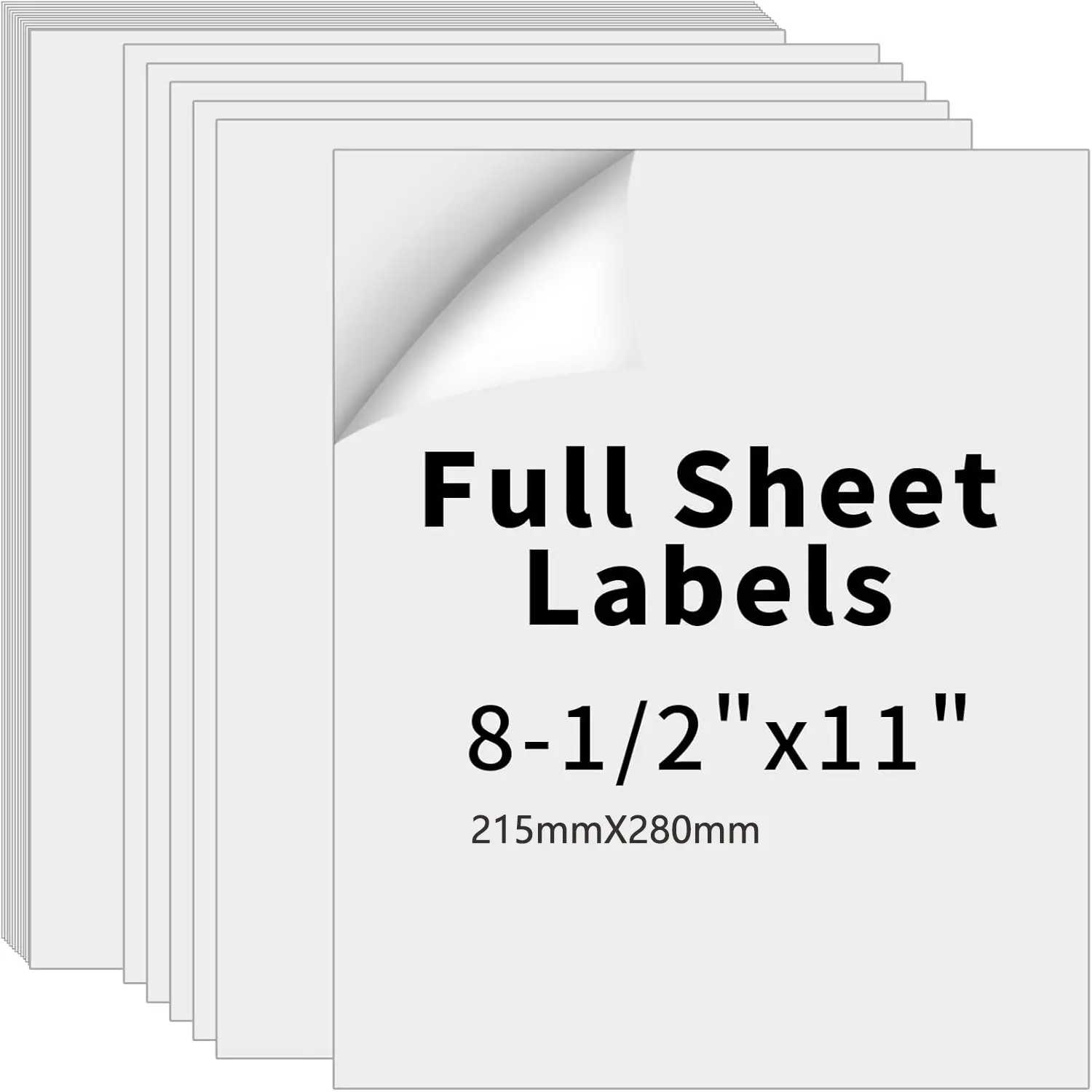 MFLABEL Premium 8.5x11 Full Sheet Self-Adhesive Blank Shipping Labels, Compatible with Laser & Inkjet Printers, Office Stationery Supplies