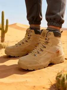 Outdoor Fashion Wear-Resistant Desert Boots Men's Tactical Boots Anti-Slip Military Work Boots Lightweight Hiking Boots, Suitable for Hiking Motorcycle Climbing