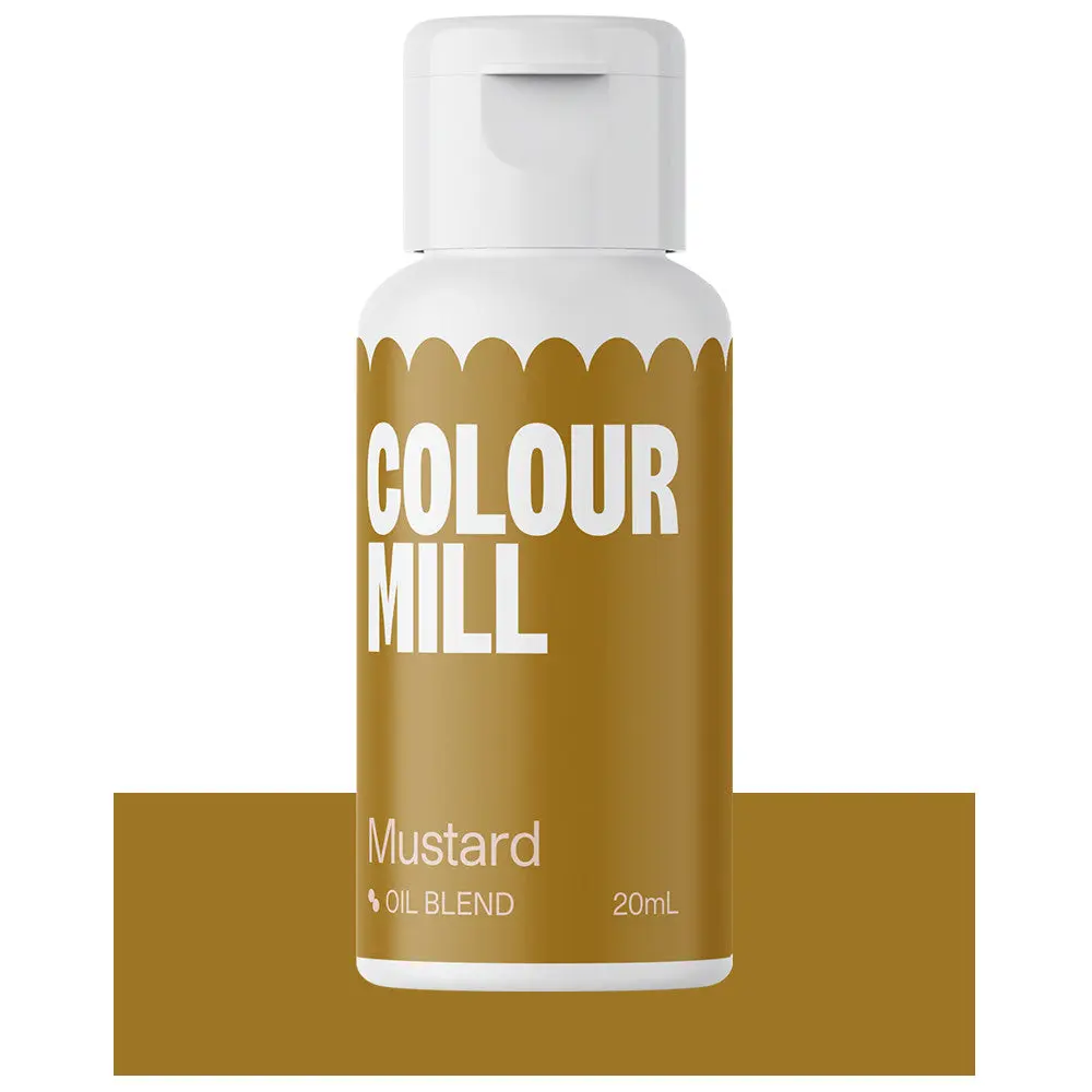 Colour Mill Oil-Blend Food Coloring, 20 Milliliters, Mustard