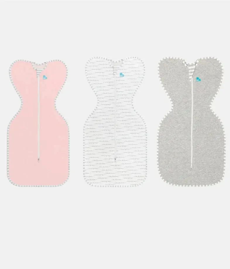 Swaddle Up Starter Pack 1.0 TOG Cotton Heritage Pink - 3 x Small