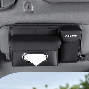 Car Sun Visor Multi-Function Paper Towel Holder For Hyundai N Line I10 I30 Sonata Elantra Veloster