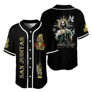 Camisas De San Judas Tadeo Jersey, Saint Jude Baseball Jersey, San Judas Tadeo Shirt, Mexican Style Jersey, Religious Graphic Shirt, Catholic Gift for Men and Women