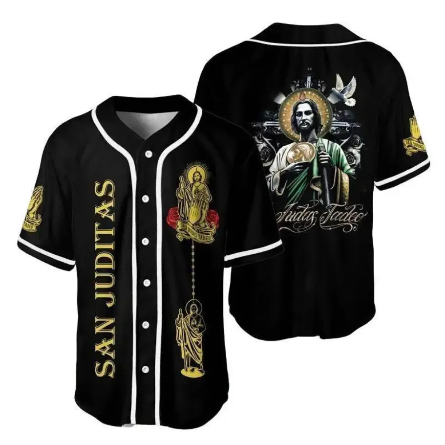 Camisas De San Judas Tadeo Jersey, Saint Jude Baseball Jersey, San Judas Tadeo Shirt, Mexican Style Jersey, Religious Graphic Shirt, Catholic Gift for Men and Women