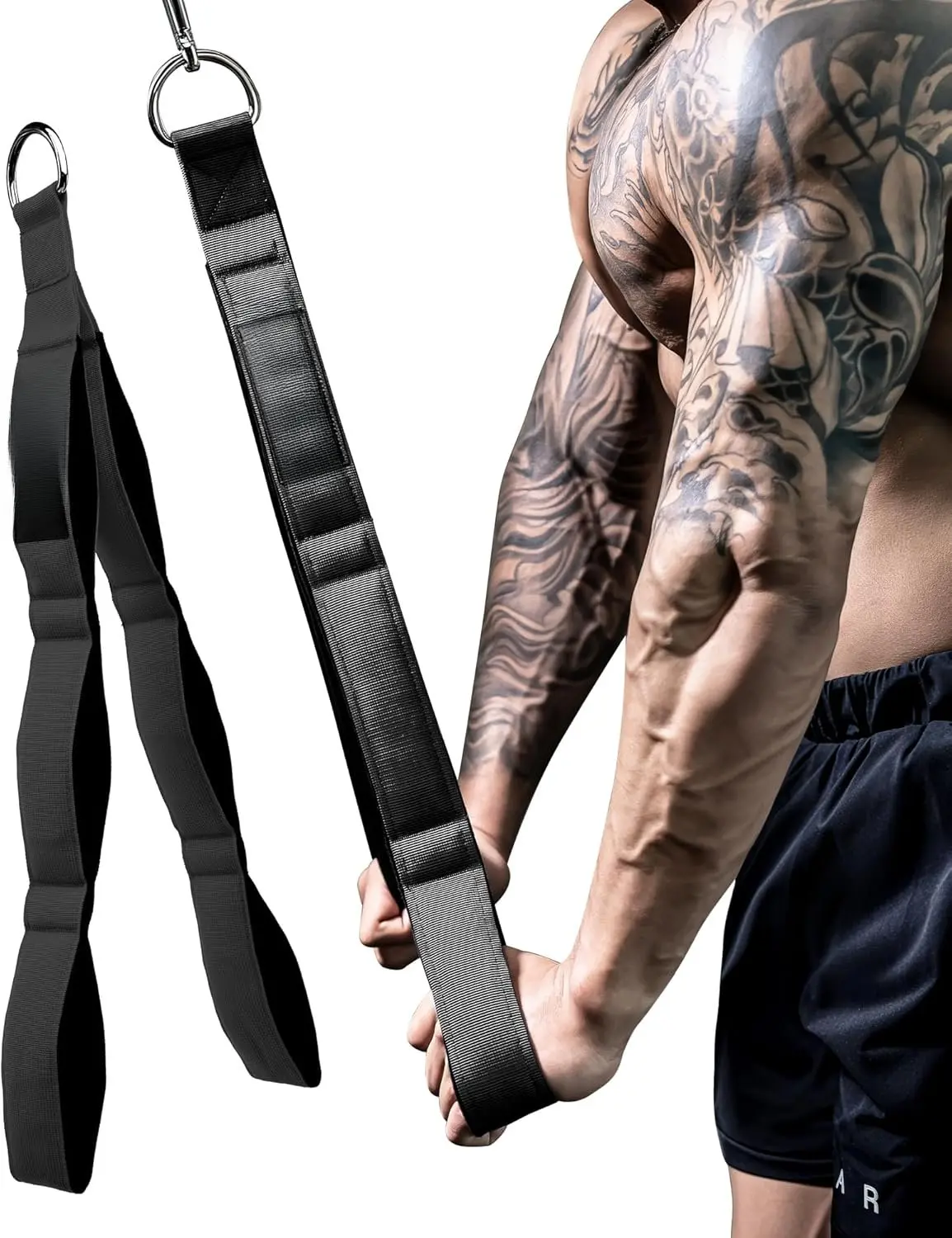 ANUEKLEAR Tricep Rope  Attachent Handles, Greater Range of otion, Tricep Pull Down Rope for Push Downs, Crunches, Facepulls for Professional Gy