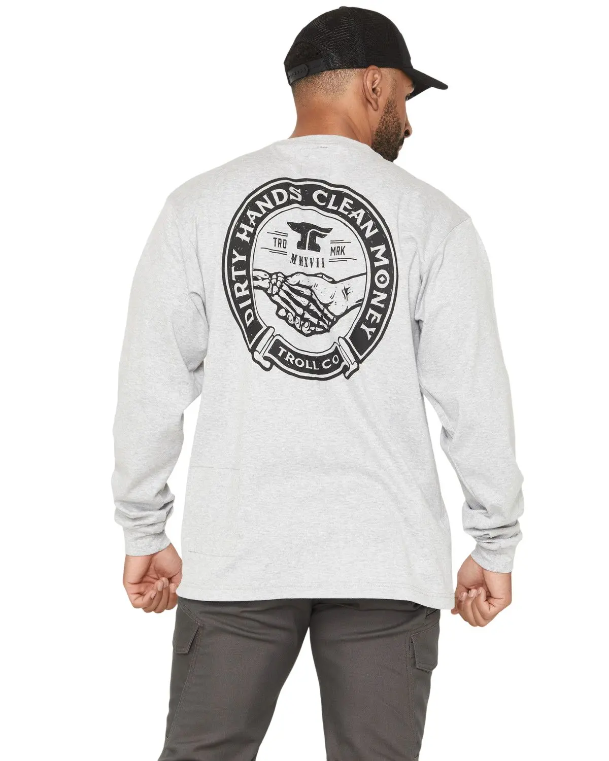 Troll Co Men's Men'S Fr Haggler Long Sleeve Graphic Work T-Shirt - Tc2683