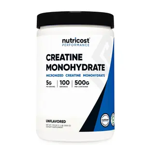 Nutricost Micronized Creatine Monohydrate Dietary Healthcare Powder, 500G (17.9 Oz) - 5000mg (5g) Per Serving, 100 Servings