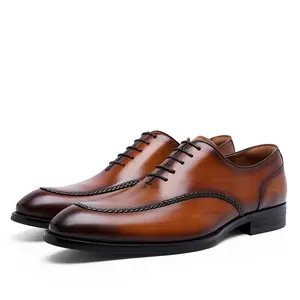 DESAI Business Dress shoes leather Elegant Gentleman Shoes Simple British Style Wedding Shoes DS891702
