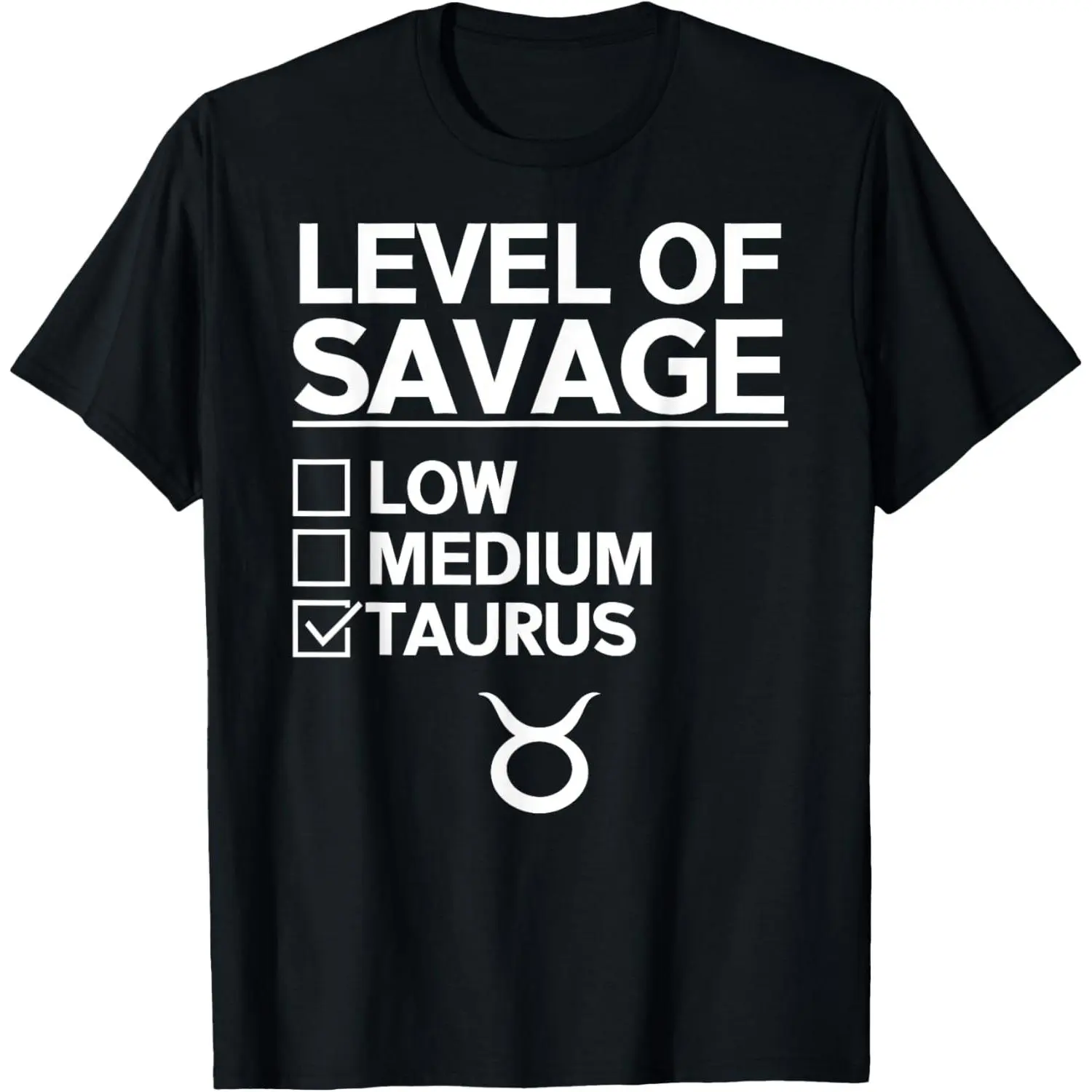 Women's Funny Taurus Print Short-Sleeve Cotton Basic Casual T-Shirt - Awesome Zodiac Sign Design, Made in USA, Shortsleeve, Round Neck, Simple, Soft, Straight, Comfortable, Tops
