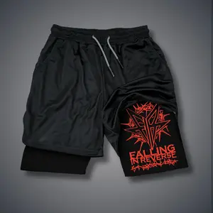 Falling In Reverse Unisex Fit  Shorts Jorts Outfit Graphic Double-Layer Sports Shorts Comfortable Breathable Quick-Drying Polyester Fabric