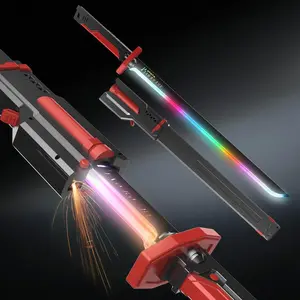 Interstellar Lightsaber Samurai Sword 8-Color LED Modes Sound with Spark & Fog Effect 31.5 Type-C Rechargeable for Cosplay Christmas Gifts light saber